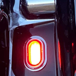 PartzBiz HD CD-PLUG-RB - Custom Dynamics Plug & Play PLUGZ Antenna Grommet LED Lights Black Red Lens