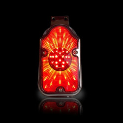 PartzBiz HD CD-TOMB-SMOKE - Custom Dynamics Tombstone Taillight Smoke Lens Harley 97-08 Rpl OE 68280-05