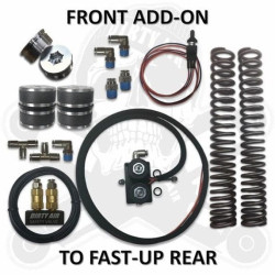 PartzBiz HD DA-FRTAONEW - Dirty Air Front Add-On Fast-Up Rear Air Ride Shock Suspension Kit Harley Touring