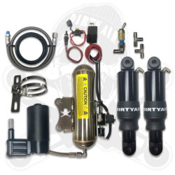 PartzBiz HD DA-HTR02 - Dirty Air Harley Touring Bagger Rear Fast Up Air Ride Shocks Suspension Kit 80+