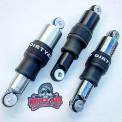 PartzBiz HD DA-RAS02-RAW - Dirty Air 3‚” Aluminium SS Series โช้คหลังคู่แบบปรับได้ Harley