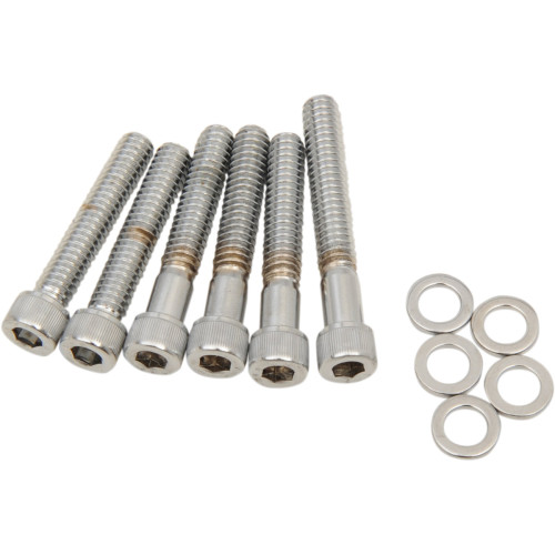 PartzBiz HD: 3488760-Drag Camshaft Cover Bolt Set Chrome Knurled Socket Harley Big Twin 87-92 Evo PartzBiz HD: 3488760-Drag Camshaft Cover Bolt Set Chrome Knurled Socket Harley Big Twin 87-92 Evo