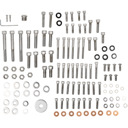 PartzBiz HD DS-190870 - Drag Complete Engine Motor Bolt Set Kit Chrome Knurl Socket Harley FXR FLT 87-94