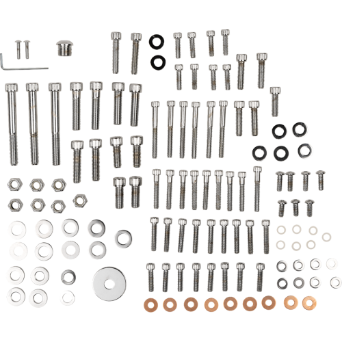 PartzBiz HD: 3488807-Drag Complete Engine Motor Bolt Set Kit Chrome Knurl Socket Harley FXR FLT 87-94 PartzBiz HD: 3488807-Drag Complete Engine Motor Bolt Set Kit Chrome Knurl Socket Harley FXR FLT 87-94