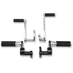 PartzBiz HD DS16220526 - Jaybrake J-FL Series Chrome Full Rubber ระบบควบคุมไปข้างหน้า Harley Touring Models | เจ-970เจเอฟแอล-132