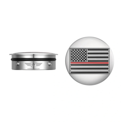 PartzBiz HD: 3485655-Figurati Swing Arm Cover Kit คู่เหล็ก Red Line USA Flag Harley Touring 65-23 PartzBiz HD: 3485655-Figurati Swing Arm Cover Kit คู่เหล็ก Red Line USA Flag Harley Touring 65-23