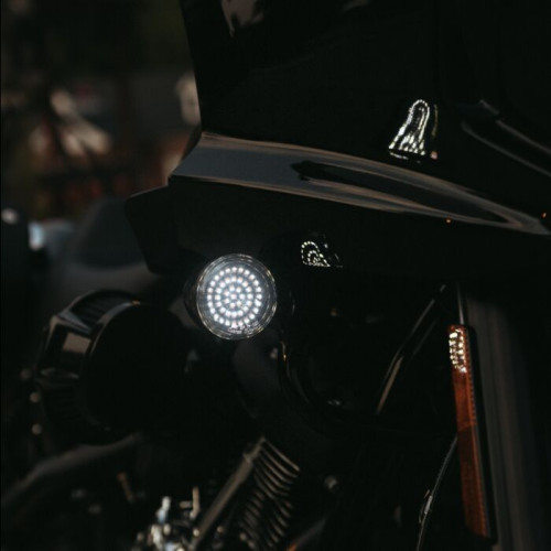 PartzBiz HD: -Custom Dynamics Genesis 4 Solid Amber LED Turn Signal Bullet Inserts 1157 Harley