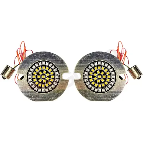 PartzBiz HD: -Custom Dynamics Dynamic Clusters2 LED Rear Turn Signal Flat Insert 1156 Harley 1156 2020-1891 20201891 GEN-4-AR2-1156T Harley Harley Harley light replacement upgrade touring softail