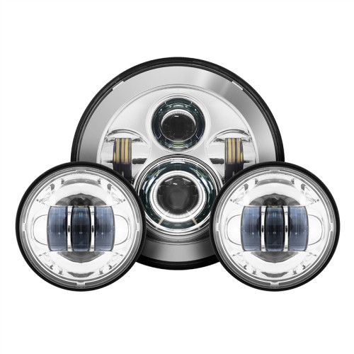 PartzBiz HD: 3487436-Hogworkz 7” White Daymaker LED Headlamp Chrome Auxiliary Light Harley Touring PartzBiz HD: 3487436-Hogworkz 7” White Daymaker LED Headlamp Chrome Auxiliary Light Harley Touring