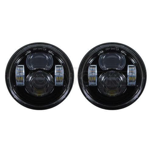PartzBiz HD: 3486412-Hogworkz Black LED 4.65″ Blackout ไฟหน้าไฟหน้า Harley Dyna Fat Bob 08-17 PartzBiz HD: 3486412-Hogworkz Black LED 4.65″ Blackout ไฟหน้าไฟหน้า Harley Dyna Fat Bob 08-17