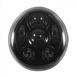 PartzBiz HD HW195209 - Hogworkz Black White Light LED Blackout Headlight Headlamp Harley V-Rod 02-17