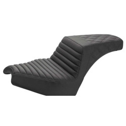 PartzBiz HD I21-04-176 - Saddlemen Step Up 2-Up Seat Lattice Tuck-n-Roll Black GelCore Indian Chief 2022