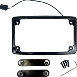 PartzBiz HD LPF-RAD-CVO-C - Custom Dynamics Illuminated Radius Chrome License Plate Frame Harley CVO 14-Up