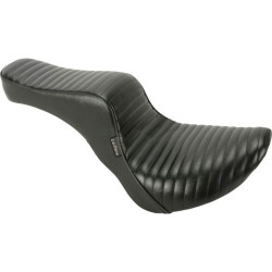 PartzBiz HD LY-020PT - Le Pera Cherokee Seat Black Pleated 2 Up 18+ FXBB Harley Softail Street Bob