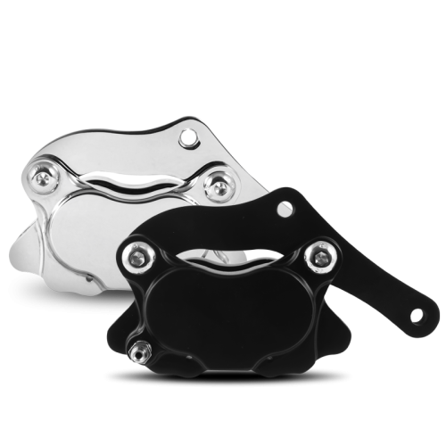 PartzBiz HD: 3477170-DNA Black Left Side 4 Four Piston Front Brake Caliper Kit w/ Bracket Evo Harley PartzBiz HD: 3477170-DNA Black Left Side 4 Four Piston Front Brake Caliper Kit w/ Bracket Evo Harley