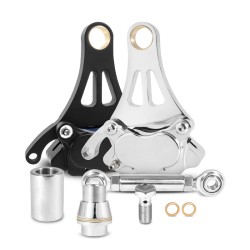 PartzBiz HD M-BC-2000 - DNA Paughco Chrome ชุดขายึดคาลิปเปอร์เบรคหน้าขวา Harley Springer