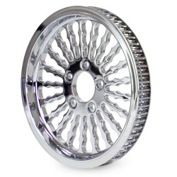 PartzBiz HD M-PL-0174 - DNA Chrome 1 1/8 x 65 Tooth Super Spoke Rear Pulley Harley Softail Choppers PartzBiz HD M-PL-0174 - DNA Chrome 1 1/8 x 65 Tooth Super Spoke Rear Pulley Harley Softail Choppers