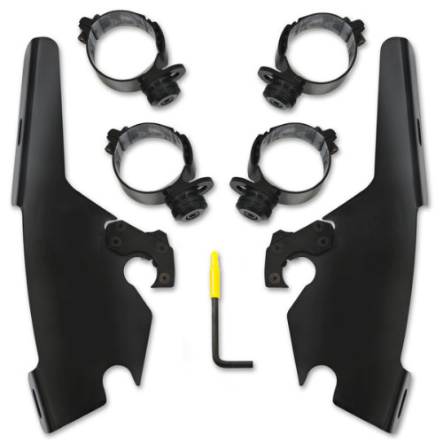 PartzBiz HD: 3470112-Black Batwing Fairing Trigger-Lock Mounting Kit Harley 18+ Sport Glide FLSB M8