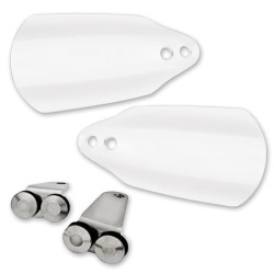 PartzBiz HD MEB7216 - Memphis Shades Club Style Black Lucite Hand Guards Dual Sport Harley Road King