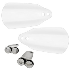 PartzBiz HD MEB7217 - Memphis Shades Club Style Black Lucite Hand Guards Dual Sport Harley Touring 15+