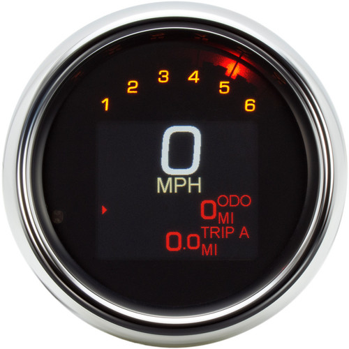 PartzBiz HD: 3477218-Dakota Digital Tank Speedometer MLX 3000 Chrome LED 3-3/8 inch 1994-03 Harley