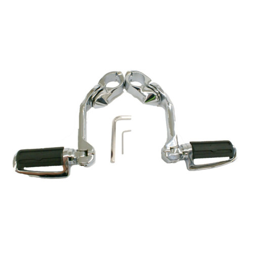 PartzBiz HD: 3453207-Rivco Chrome 5” Highway Slotted Footpeg Pegs Mount 1 ¼ Engine Crash Guard Bar PartzBiz HD: 3453207-Rivco Chrome 5” Highway Slotted Footpeg Pegs Mount 1 ¼ Engine Crash Guard Bar