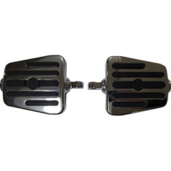 PartzBiz HD MV132 - Rivco Mini Floorboards Chrome Set Rubber Inlays 4‚ x 4‚” Male Harley PartzBiz HD MV132 - Rivco Mini Floorboards Chrome Set Rubber Inlays 4‚ x 4‚” Male Harley