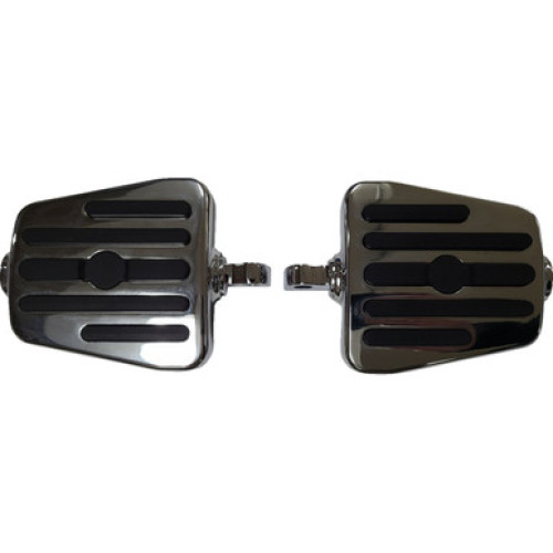 PartzBiz HD: 3490271-Rivco Mini Floorboards Chrome Set Rubber Inlays 4‚ x 4‚” Male Harley PartzBiz HD: 3490271-Rivco Mini Floorboards Chrome Set Rubber Inlays 4‚ x 4‚” Male Harley