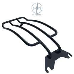 PartzBiz HD MWL-133-GB - Motherwell 6” x 11” Solo Luggage Rack Gloss Black Steel Harley Heritage 97-17