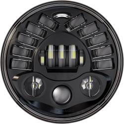 PartzBiz HD PB-7A-IND-B - Custom Dynamics Black 7 Adaptive Headlamp LED 5000k Indian Touring 15-21 PartzBiz HD PB-7A-IND-B - Custom Dynamics Black 7 Adaptive Headlamp LED 5000k Indian Touring 15-21