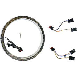 PartzBiz HD PB-7TR-AW-1B - Custom Dynamics Standard LED Turn Signal Black Ring Trim Harley Touring 14-20 PB-7TR-AW-1B electra road street glide king best for buy davidson flh flt amber light indicator built in plug n play 2001-2307 2001-2308 2001-2309 2001-2310 2001-2311 2001-2312 