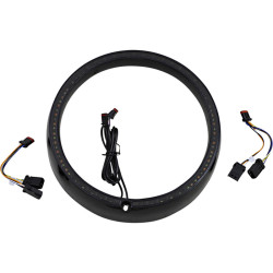 PartzBiz HD PB-7TR-SEQ-1B - Custom Dynamics ProBeam Sequential Turn Signal Black Ring Trim Harley FL 14-20 PB-7TR-SEQ-1B electra road street glide king best for buy davidson flh flt amber light indicator built in plug n play 2001-2307 2001-2308 2001-2309 2001-2310 2001-2311 2001-231