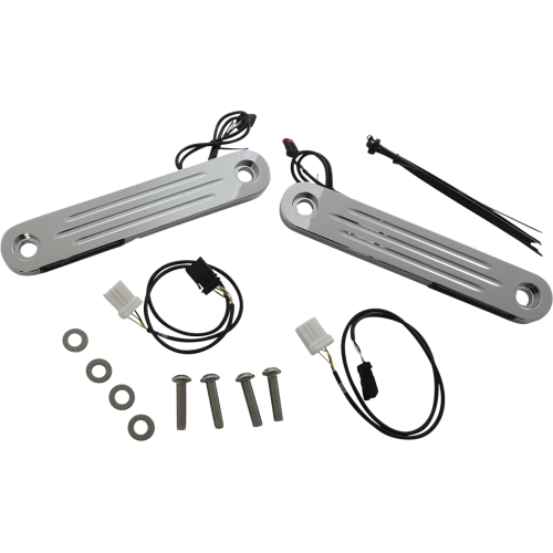 PartzBiz HD: -Custom Dynamics Chrome ProBEAM Dynamic Strips V2 สัญญาณไฟเลี้ยวด้านหน้า Harley Touring 96-Up PartzBiz HD: -Custom Dynamics Chrome ProBEAM Dynamic Strips V2 สัญญาณไฟเลี้ยวด้านหน้า Harley Touring 96-Up
