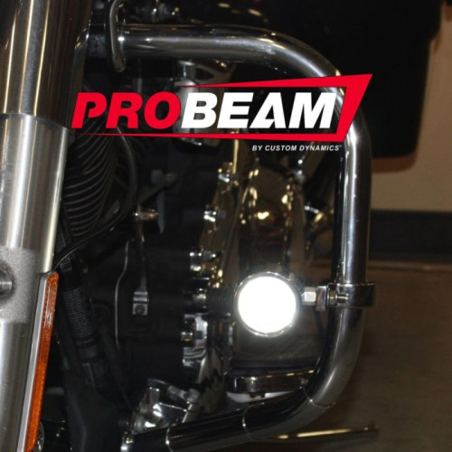 PartzBiz HD: -Custom Dynamics ProBeam Black LED Halo Fog Lamps Harley Touring Trike 14-19 PB-FOG-TKE-B 2001-2203 20012203 FLTCU FLHX FLHR FLTR FLHT FLTRX electra road street glide ultra light 