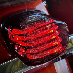 PartzBiz HD PB-TL-SB-R - Custom Dynamics ProBeam Red Squareback Taillight W/O License Plate Light Harley