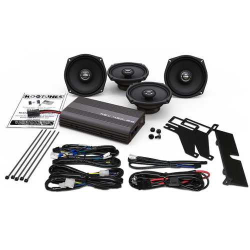 PartzBiz HD: 3483369-Hogtunes REV 450 200-Watt Amplifier Amp 4-Speaker Channel Kit Harley Touring FLH PartzBiz HD: 3483369-Hogtunes REV 450 200-Watt Amplifier Amp 4-Speaker Channel Kit Harley Touring FLH