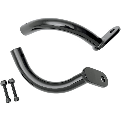 PartzBiz HD: 3446144-Black Rick Doss Saddlebag Guard Eliminator Support Bracket Harley Electra 97-08