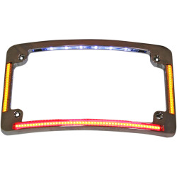 PartzBiz HD TF05-C - Custom Dynamics TF05-C Chrome All-In-One LED Quad รัศมีแนวนอนกรอบป้ายทะเบียน Universal 2030-0787 20300787 Harley เมตริก Honda Yamaha Kawasaki Triumph Victory PartzBiz HD TF05-C - Custom Dynamics TF05-C Chrome All-In-One LED Quad รัศมีแนวนอนกรอบป้ายทะเบียน Universal 2030-0787 20300787 Harley เมตริก Honda Yamaha Kawasaki Triumph Victory