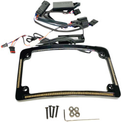 PartzBiz HD TF06-B - Black All In One LED License Plate Frame