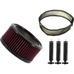 PartzBiz HD TM-1020-BPGBK - Trask Big Power Assault Air Filter Cleaner Kit Gloss Black High Flow Aluminum PartzBiz HD TM-1020-BPGBK - Trask Big Power Assault Air Filter Cleaner Kit Gloss Black High Flow Aluminum