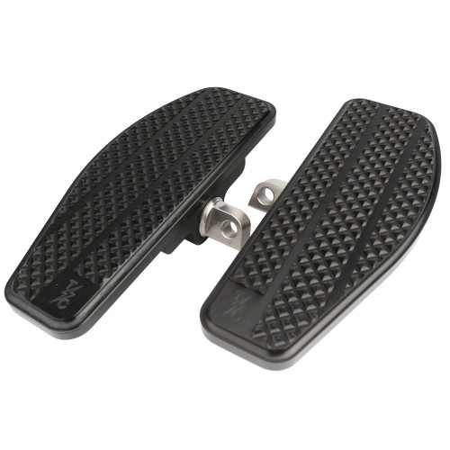 PartzBiz HD: 3493423-Thrashin Mini Floorboards Black Aluminum Male-Mount Footpeg 2018+ Harley Softail
