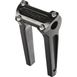 PartzBiz HD TSC-8025-1 - Thrashin’ OG Risers 8” Black Gauge Cut Pair Top Clamp 1” Harley Softail 18-21