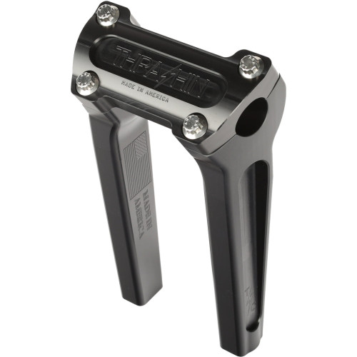 PartzBiz HD: 3492466-Thrashin’ OG Risers 8” Black Gauge Cut Pair Top Clamp 1” Harley Softail 18-21