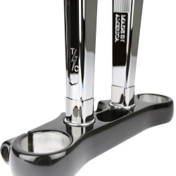 PartzBiz HD TSC-9801-3 - Thrashin’ Riser Extensions Spacers 1” Chrome Pair Kit Billet Aluminum Harley