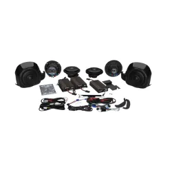 PartzBiz HD WBA WHOLEHOG - Hogtunes Wild Boar Whole Hog 900 Watt Amp 6 Speaker Audio Kit Harley Touring 14+