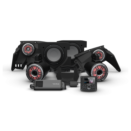PartzBiz HD: 3485870-Rockford Fosgate Stage 6 Gen3 ลำโพงเสียงระบบ Plug-n-Play BT Can-Am 17-22