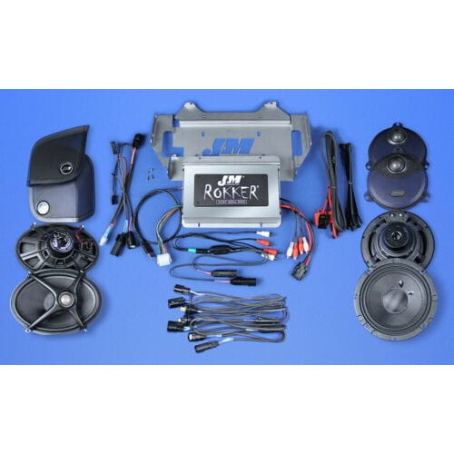 PartzBiz HD: 3449590-J&M ROKKER® XXR Extreme 800w 4-Speaker Amp Install Kit 14+ Harley Street Glide