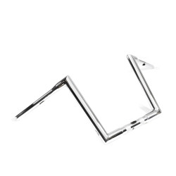 PartzBiz HD hb1835012c - Factory 47 STR Miter Ape Hanger Handlebars 12” TBW Chrome Harley FLTR 15-22