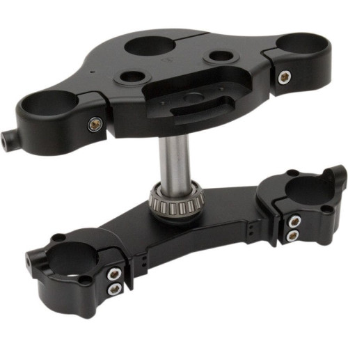 PartzBiz HD: 4425313-Arlen Ness Black "KO" 7 Degree Raked Triple Trees Harley W/ 21  23 Wheel 97-13 | 20-379