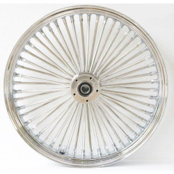 PartzBiz HD MS21280650A - DNA Chrome Front Mammoth 52 Spoke 21x2.15 Wheel 11 - 15 FLST(C.N.) With ABS